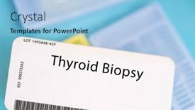  Presentation with thyroid - Presentation theme with thyroid-biopsy-a-small-piece background and a light blue colored foreground