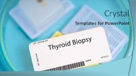  Presentation with thyroid - Theme consisting of thyroid-biopsy-a-small-piece background and a light blue colored foreground