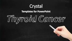  Presentation with thyroid - Audience pleasing PPT theme consisting of thyroid cancer written backdrop and a black colored foreground