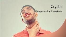  Presentation with gland - Cool new theme with thyroid gland - people healthcare and problem concept backdrop and a soft green colored foreground