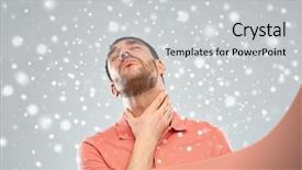  Presentation with wealth people problem - Cool new presentation theme with thyroid gland - people healthcare winter christmas backdrop and a light gray colored foreground