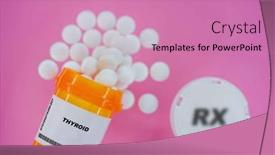  Presentation with thyroid - Presentation featuring thyroid-rx-medicine-pills background and a coral colored foreground