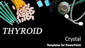  Presentation with thyroid - Slide set having thyroid-text-on-medical-background background and a black colored foreground