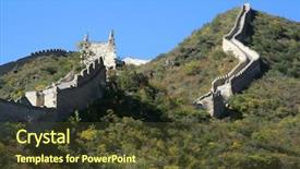  Presentation with great wall travelling - Presentation consisting of ti - great wall of china beijing background and a  colored foreground