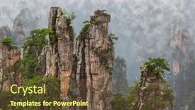  Presentation with china travel - Slide deck consisting of tianzi-avatar-mountains-nature-park background and a tawny brown colored foreground