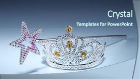  Presentation with jewish star of david - PPT layouts with tiara and a star shaped background and a ocean colored foreground