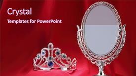  Presentation with mirror - Colorful slide deck enhanced with tiara next to the mirror backdrop and a  colored foreground