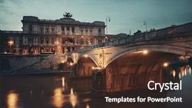  Presentation with rome italy - Amazing slide deck having tiber and palace of justice backdrop and a tawny brown colored foreground