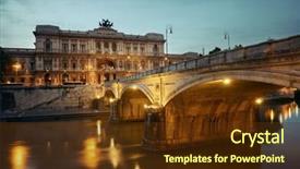  Presentation with rome italy - Slides with tiber and palace of justice background and a tawny brown colored foreground