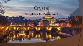  Presentation with vatican - Cool new presentation theme with tiber-and-st-peter-basilica backdrop and a light blue colored foreground