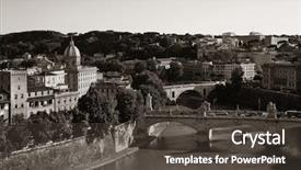  Presentation with ancient greece and rome - Slide set enhanced with tiber in italy in monochrome background and a dark gray colored foreground