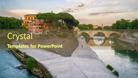  Presentation with island sunset - Audience pleasing PPT layouts consisting of tiberina-island-on-the-tiber backdrop and a tawny brown colored foreground