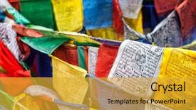 Presentation with kashmir - Amazing presentation theme having tibetan buddhism prayer flags lungta backdrop and a gold colored foreground