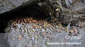  Presentation with tibetan mountains - Beautiful PPT theme featuring tibetan-ceremonial-statuettes-tsa-tsa backdrop and a gray colored foreground
