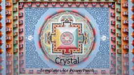  Presentation with mandala - Slides consisting of tibetan mandala painting on monestery background and a light blue colored foreground