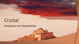  Presentation with tibet - Theme with tibetan monastery tibet background and a lemonade colored foreground