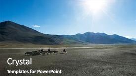 Presentation with ladakh - PPT layouts enhanced with travelling with hourses and yak background and a dark gray colored foreground