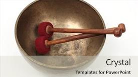  Presentation with singing bowl - Beautiful presentation theme featuring tibet sound bowls - tibetian singing bowl with felt backdrop and a soft green colored foreground