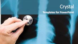  Presentation with chest - Amazing theme having tibia - x-ray of the chest backdrop and a teal colored foreground