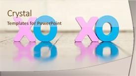 Presentation with tic tac toe - Beautiful PPT layouts featuring tic tac toe - xo xo wooden letters backdrop and a  colored foreground