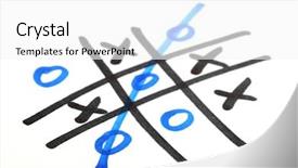  Presentation with tic tac toe - Presentation theme having tic tac toe game background and a white colored foreground