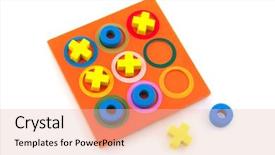  Presentation with blue orange white - Slides consisting of tic-tac-toe in orange background and a lemonade colored foreground