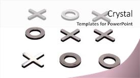  Presentation with tic tac toe - Presentation theme consisting of tic-tac-toe isolated background and a white colored foreground