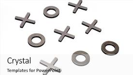  Presentation with tic tac toe - Slides having tic-tac-toe isolated background and a white colored foreground