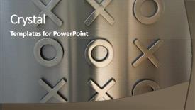  Presentation with tic tac toe - PPT layouts consisting of tic-tac-toe background and a gray colored foreground