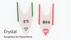  Presentation with ticket - PPT theme featuring ticket for queuing management system background and a white colored foreground