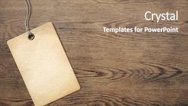  Presentation with price - Theme featuring ticket invitation - price tag on old wooden background and a coral colored foreground