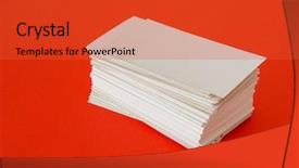  Presentation with business card - Presentation theme consisting of ticket invitation - white blank business visit card background and a  colored foreground