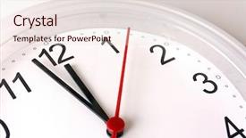  Presentation with clock - Audience pleasing theme consisting of ticking clock seconds nearly 12 backdrop and a lemonade colored foreground