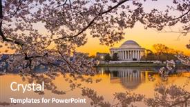  Presentation with winery washington - Colorful slides enhanced with tidal basin and jefferson backdrop and a coral colored foreground