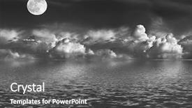  Presentation with tidal energy - PPT theme with tidal wave energy - abstract of a stormy night background and a dark gray colored foreground