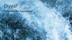  Presentation with ocean waves - Cool new presentation design with violent ocean - splashing waves shot from directly backdrop and a light blue colored foreground