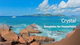  Presentation with tidal energy - PPT layouts having tidal wave energy - sunlit sea foam background and a teal colored foreground