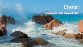  Presentation with violent - Audience pleasing slide set consisting of violent surf magnificent seychelles backdrop and a light blue colored foreground