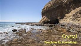  Presentation with abalone - Slides consisting of tidal pools at abalone cove background and a  colored foreground