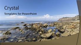  Presentation with water drops in blue tone - Cool new presentation with tidal pools with motion blur backdrop and a light blue colored foreground