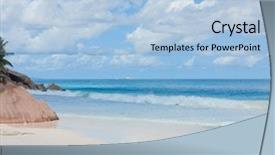  Presentation with free gem stones - PPT layouts having tidal power - magnificent seychelles ladigue stones background and a  colored foreground