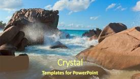  Presentation with rocky - Slide deck enhanced with tidal power - rocky beach ladigue stones background and a tawny brown colored foreground