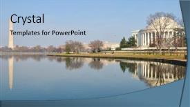  Presentation with thomas jefferson - Presentation theme having tidal power - washington dc national mall including background and a light blue colored foreground