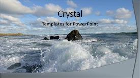  Presentation with new zealand - Beautiful theme featuring tidal waves - coastal image taken backdrop and a light blue colored foreground