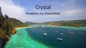  Presentation with thailand - PPT theme with tidal waves - ko phi phi thailand background and a  colored foreground