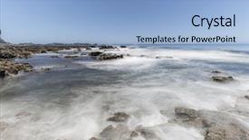  Presentation with abalone - Colorful slides enhanced with tidal waves - pacific wave motion blur backdrop and a  colored foreground