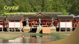  Presentation with tide - PPT layouts consisting of tide on miyajima island japan background and a  colored foreground
