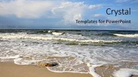  Presentation with beautiful scenery of kuala lumpur - Colorful PPT theme enhanced with wawes - beautiful seascape backdrop and a light blue colored foreground