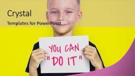  Presentation with textile dye - PPT theme consisting of tie dye - abstract bright textile in batik's background and a coral colored foreground