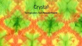  Presentation with tie dye - Audience pleasing presentation design consisting of tie dye fabric texture background backdrop and a yellow colored foreground